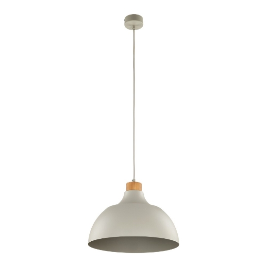 Lampadario per cucina moderna beige a campana 34 cm
